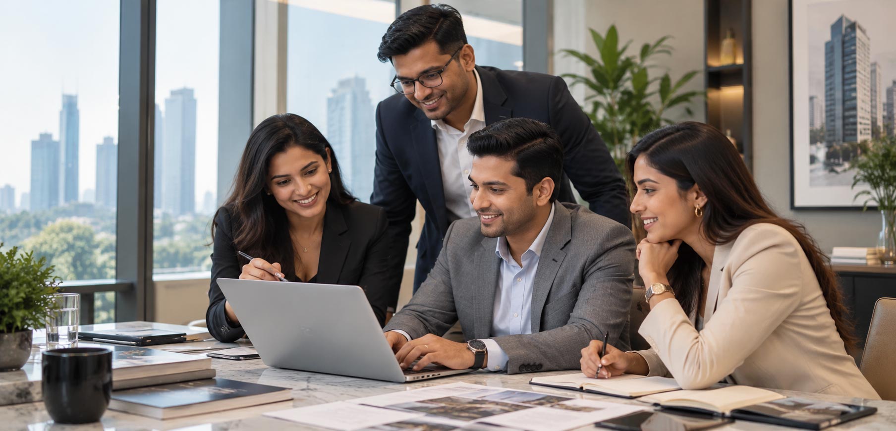 Aethel Realty team discussing investment opportunities